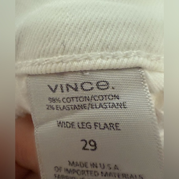 Vince Women's Flare White Jeans - Picture 4 of 7